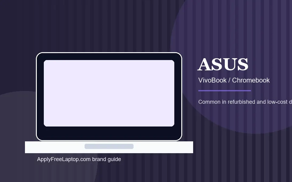 ASUS laptop brand panel for free and low cost laptop programs